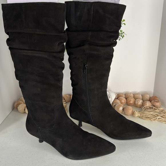 Seychelles Acquainted Slouch Boots Sz 8 Black Suede - Picture 3 of 12